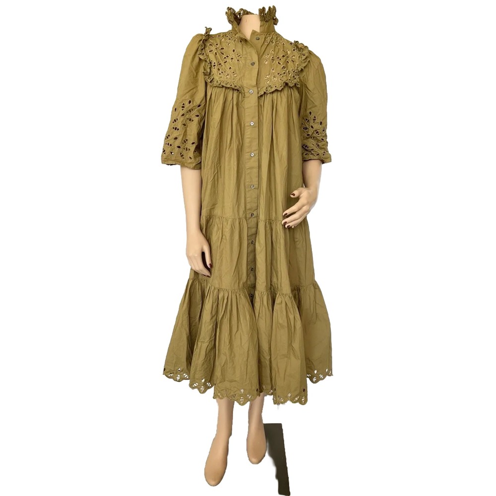 V De Vinster Eyelet MIDI Dress Size Small